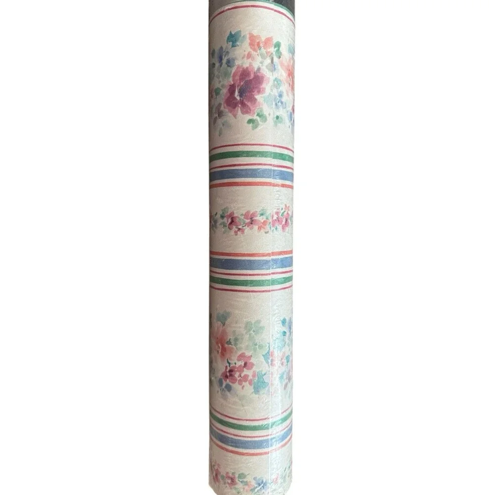 Vintage FASHION POINT  FLORAL  Wall Paper  1 Rolls Vintage Wallpaper SEALED‎